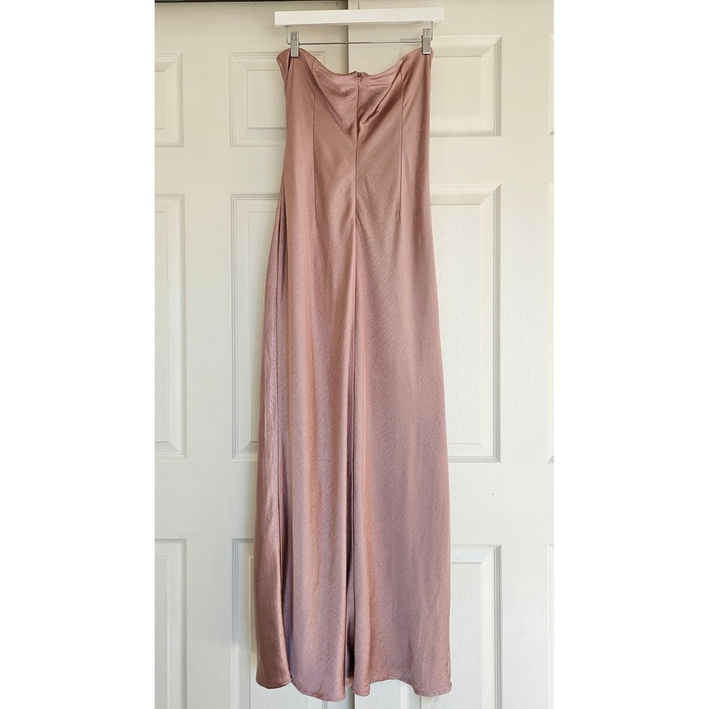 MORE TO COME | NWT Emma Strapless Maxi Dress in Blush Satin XL - Picture 10 of 12